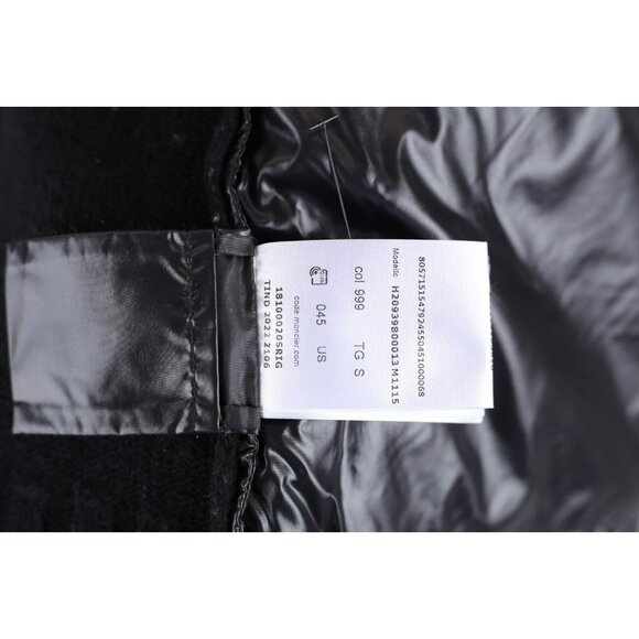 $1,270 Moncler Tricot Down Cardigan SZ S Black MINT - Picture 9 of 9